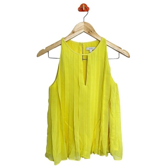J Crew Women's‎ Yellow Pleated Top Size 2 - Picture 5 of 9